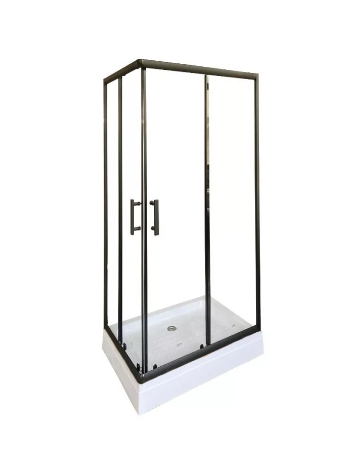 Душевой уголок Parly Quadro QZ81B L/R прямоугольный, с низким поддоном, прозрачное стекло, профиль черный Душевой уголок Parly Quadro QZ81B L/R прямоугольный, с низким поддоном, прозрачное стекло, профиль черный