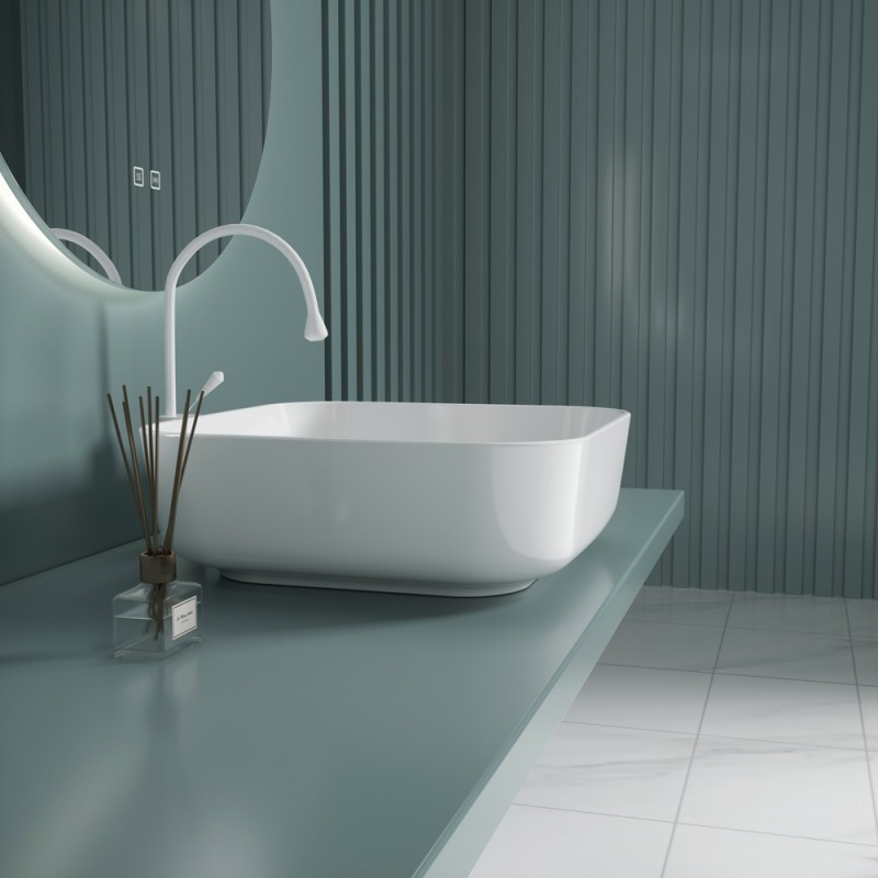 Раковина накладная Esbano ERCINA-N (white) 385x385x140