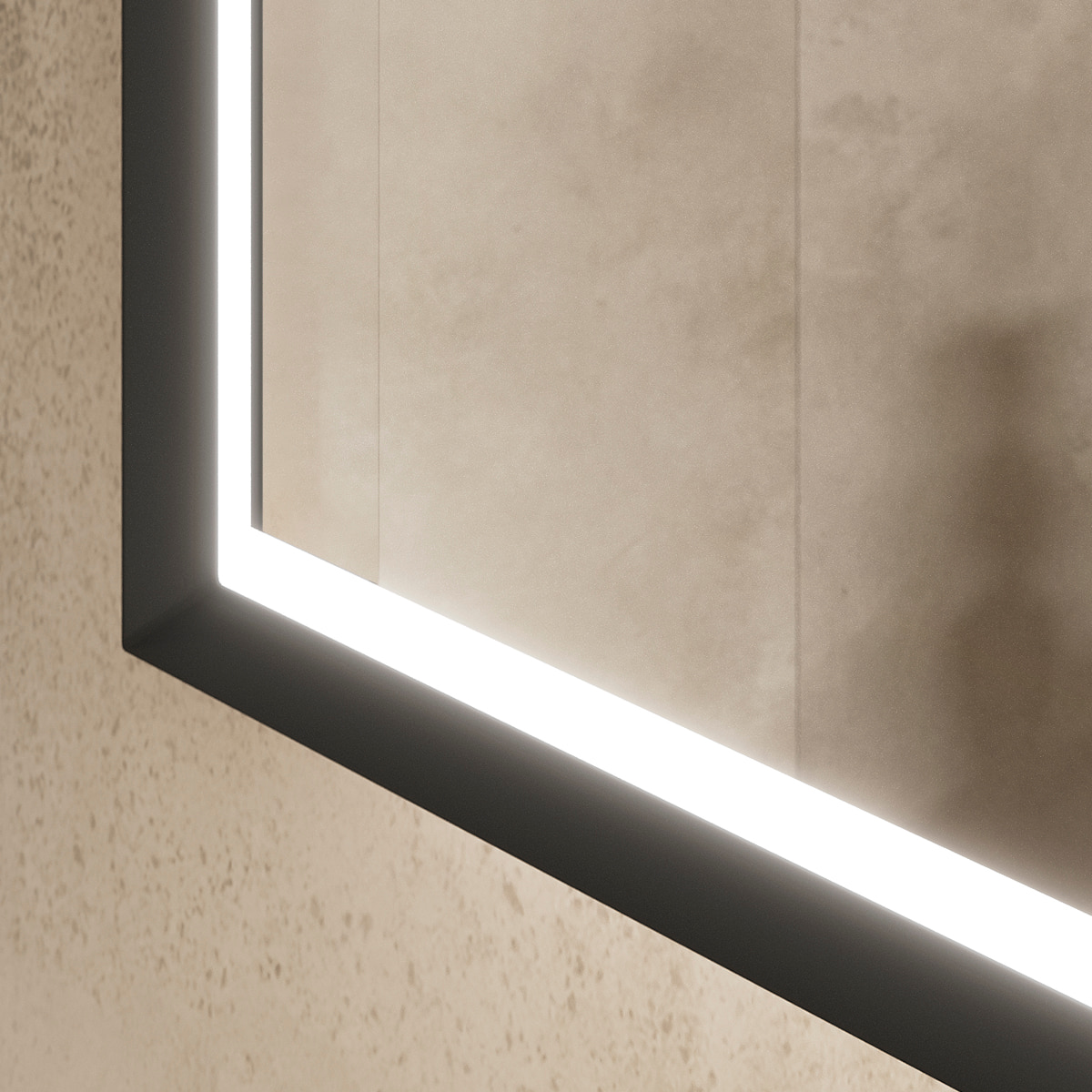 Зеркало EQUIL Forest LED 90 с подсветкой, черный