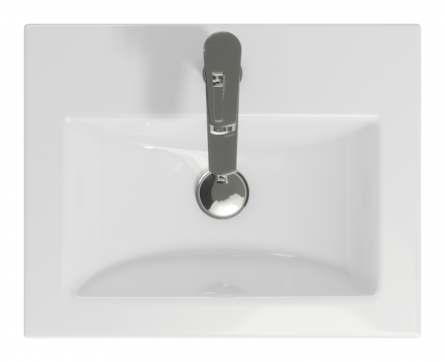 Тумба Misty Майна 50 с раковиной Como 50, напольный, графит/белый