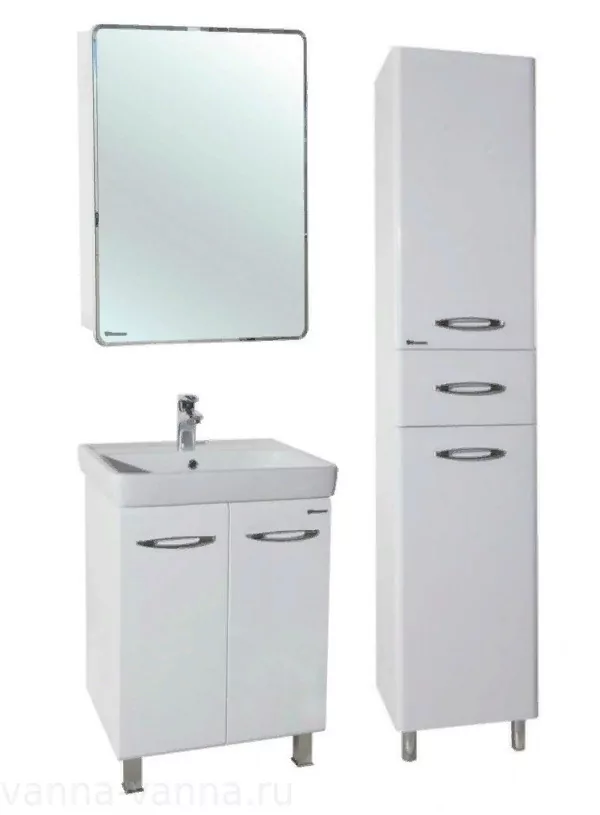 Тумба с раковиной Bellezza Джела 70 напольная 2 двери, белая