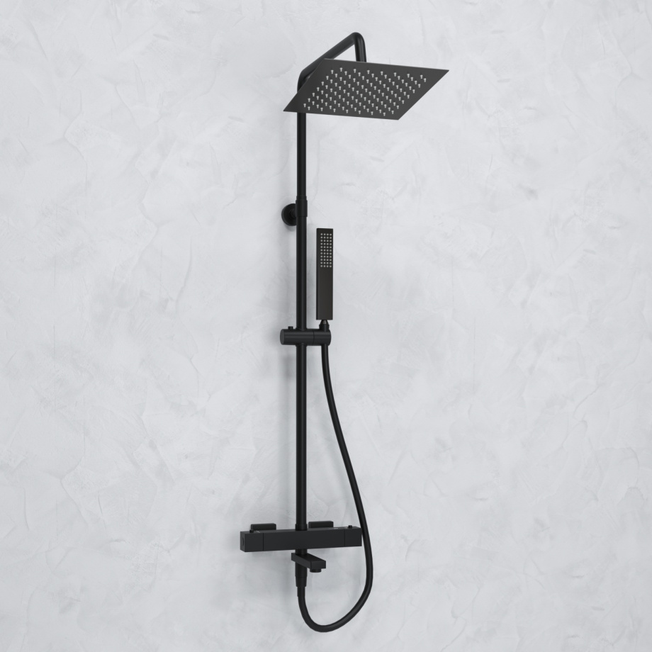 Душевая стойка WasserKraft A299.255.218.BM Thermo черный Soft-touch