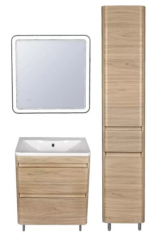 Тумба напольная Style Line Атлантика 60 Plus Люкс с раковиной Атлантика 60, ясень перламутр