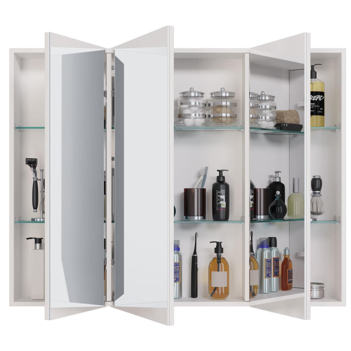 Зеркальный шкаф Dreja Almi 90 см, белый