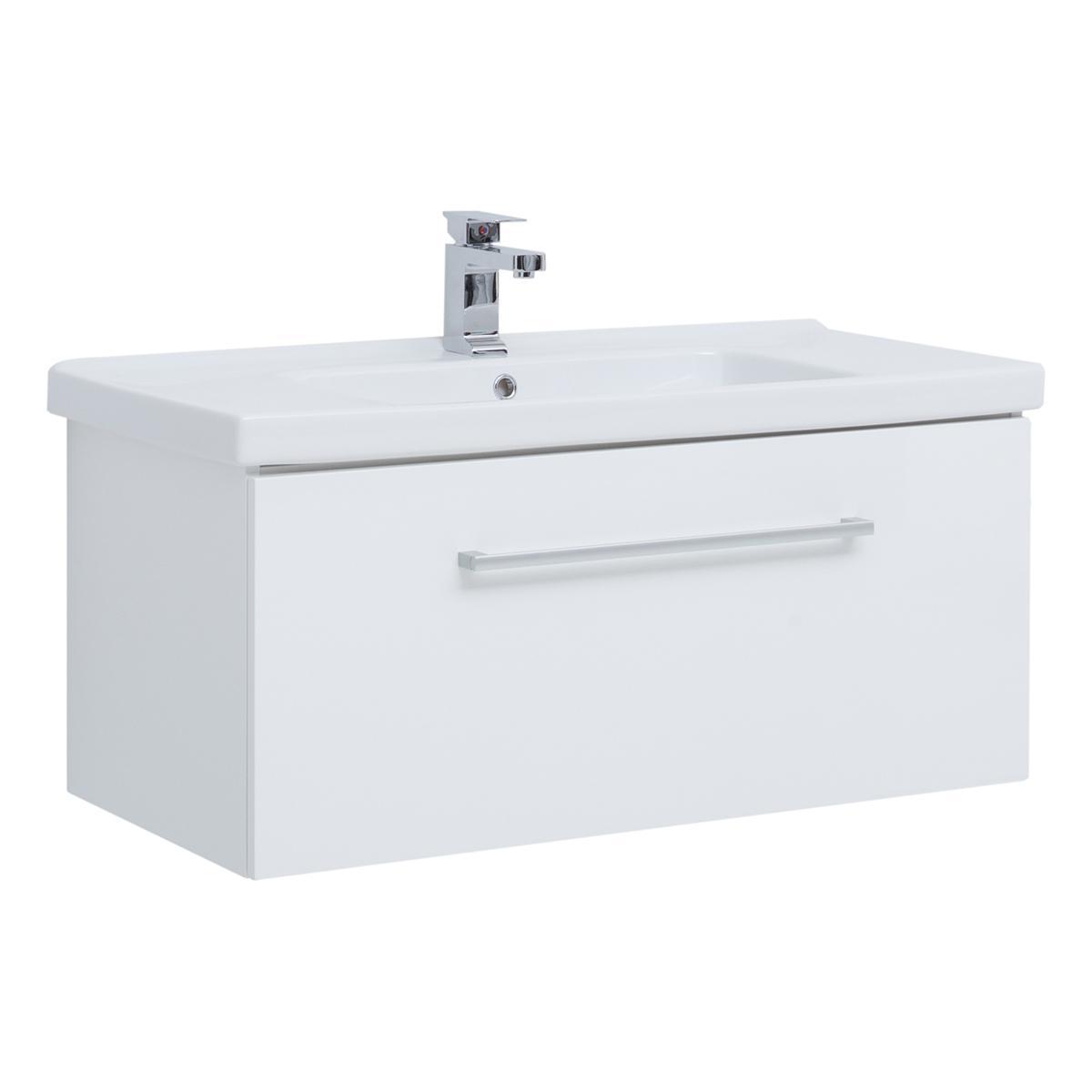 Тумба с раковиной подвесная Dreja Big Inn 100 см, белый