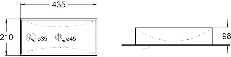 Раковина SantiLine SL-2009RMG накладная, серый матовый
