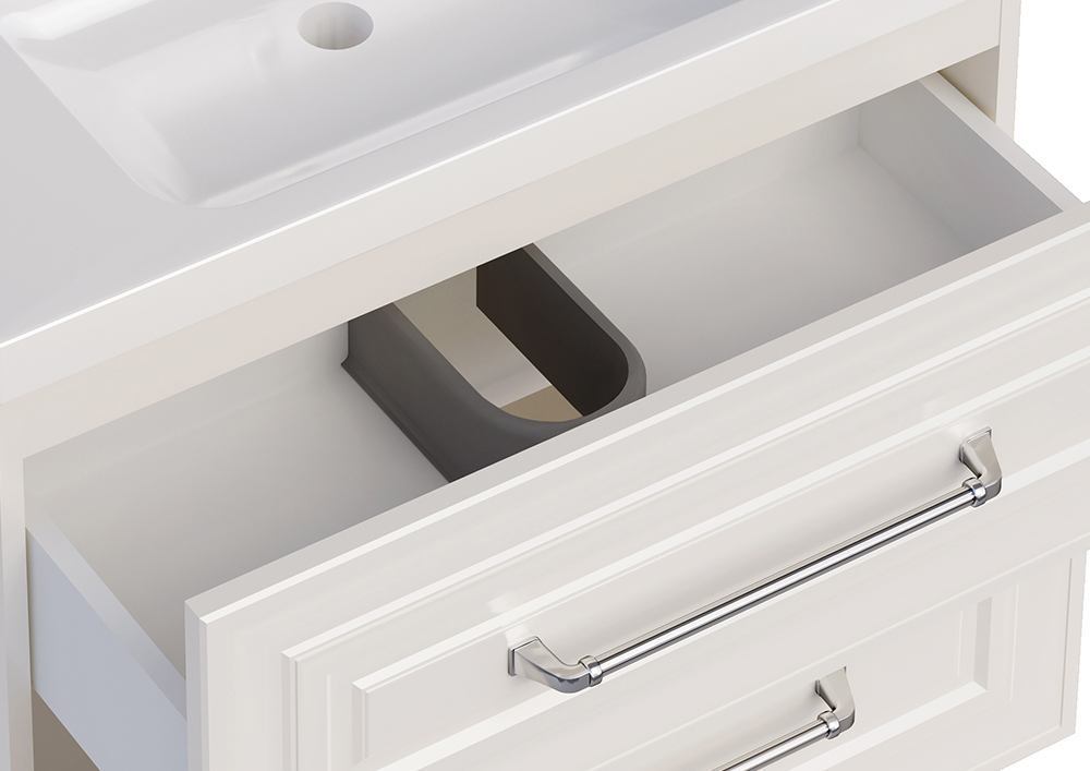 Мебель для ванной ASB Woodline Валенца 80 комплект, подвесной, белый, хром от магазина Vanna-Vanna.ru!