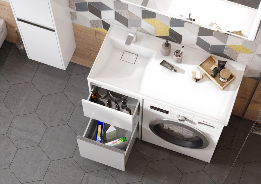 Раковина Aquaton Лондри 105 левая, белая