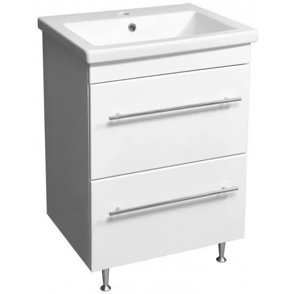 Тумба с раковиной Stella Polar Ванесса 60 напольная, белая